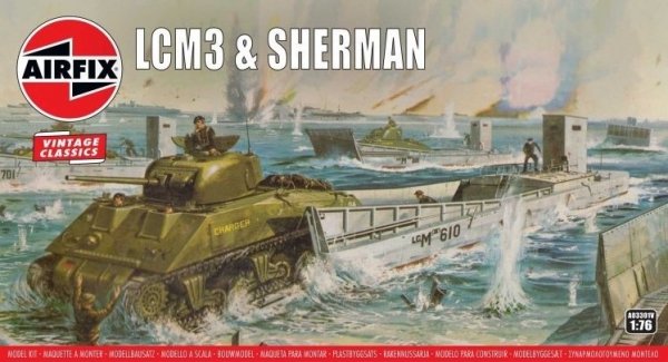 Airfix 03301V LCM3 &amp; Sherman Tank 1/76