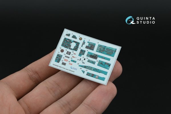 Quinta Studio QD+48580 MiG-21bis early Fishbed-L 3D-Printed &amp; coloured Interior on decal paper (Eduard) (with 3D-printed resin parts) 1/48
