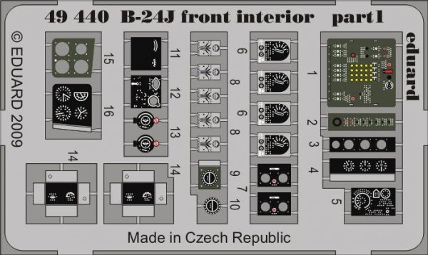 Eduard 49440 B-24J front interior 1/48 Revell