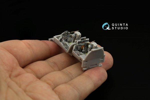 Quinta Studio QD72080 F-4J Late 3D-Printed &amp; coloured Interior on decal paper (Fine Molds) 1/72