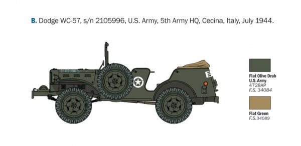 Italeri 0228 Dodge WC-56/57 Command Car 1/35