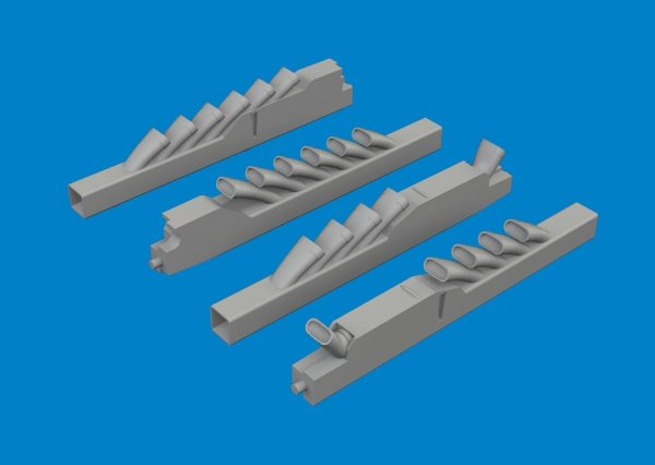 Eduard 6481147 Ju 88A exhaust stacks PRINT EDUARD, ICM 1/48