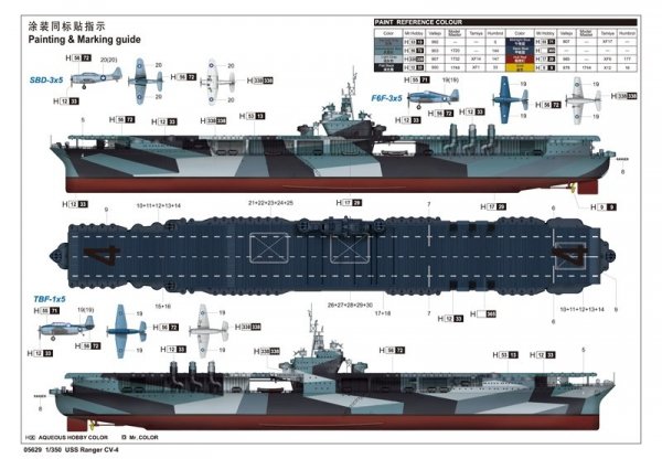 Trumpeter 05629 USS Ranger CV-4 1/350