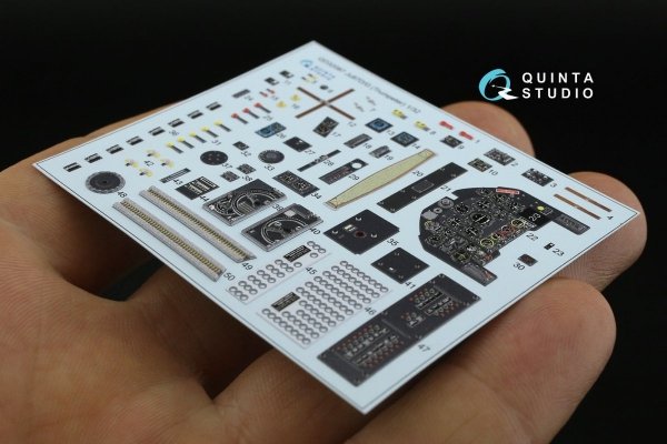 Quinta Studio QD32087 Ju87 D/G 3D-Printed &amp; coloured Interior on decal paper (Trumpeter) 1/32