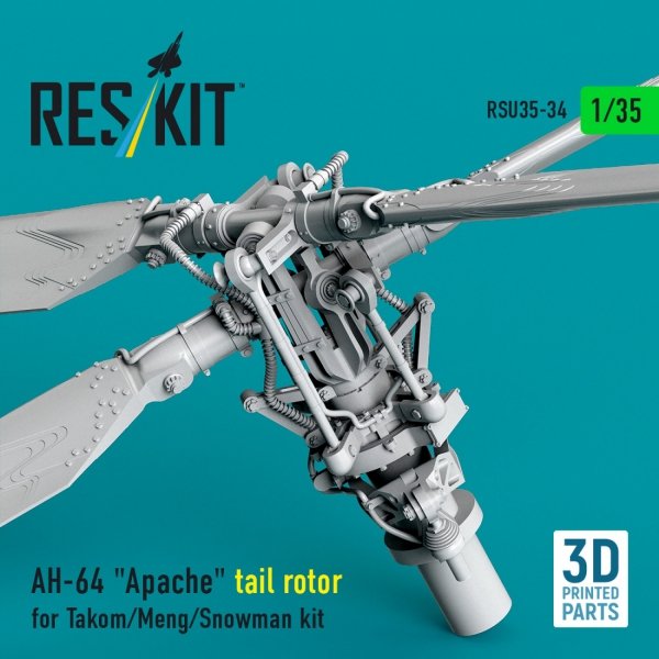 RESKIT RSU35-0034 AH-64 "Apache" tail rotor for Takom/Meng/Snowman kit (3D Printed) (1/35)