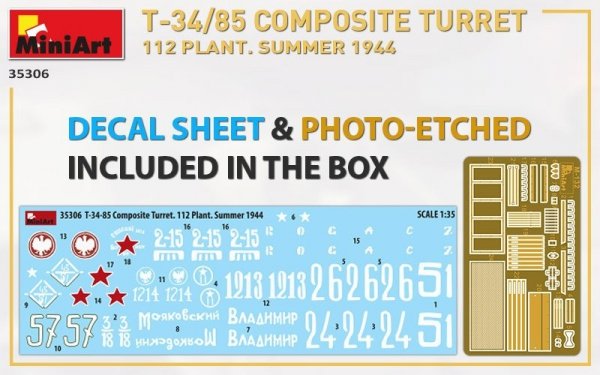 MiniArt 35306 T-34/85 COMPOSITE TURRET. 112 PLANT. SUMMER 1944 1/35