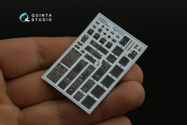 Quinta Studio QDS-35073 AH-64D/E 3D-Printed &amp; coloured Interior on decal paper (Meng) (small version) 1/35