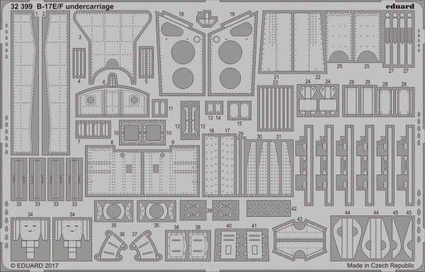 Eduard 32399 B-17E/ F undercarriage 1/32 HK MODELS