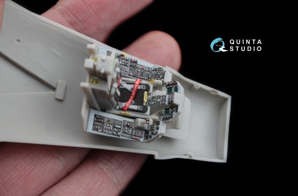 Quinta Studio QD48035 F-16С 3D-Printed &amp; coloured Interior on decal paper (for Hasegawa kit) 1/48