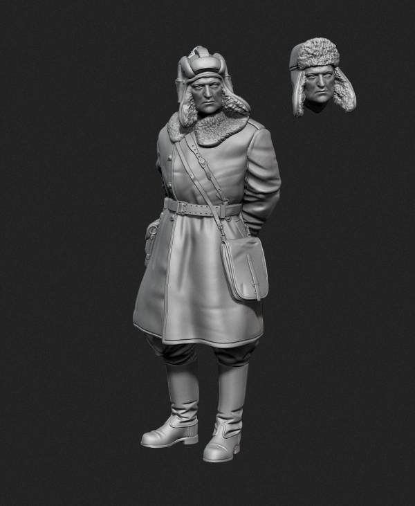 Panzer Art FI35-128 Soviet tank officer in sheepskin coat No.1 1/35