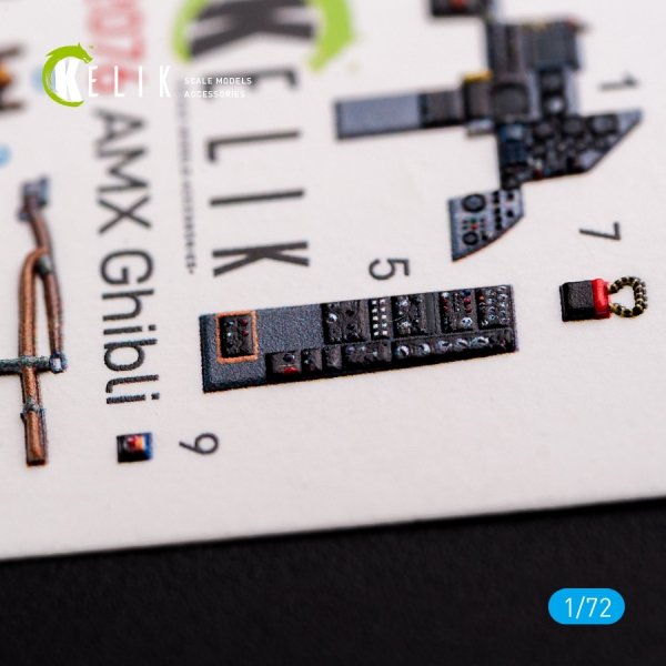 KELIK K72076 Amx Ghibli interior 3D decals for Italeri kit 1/72