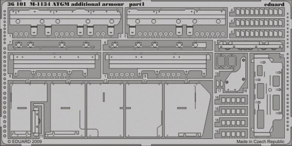 Eduard 36101 M-1134 ATGM additional armour 1/35 AFV Club