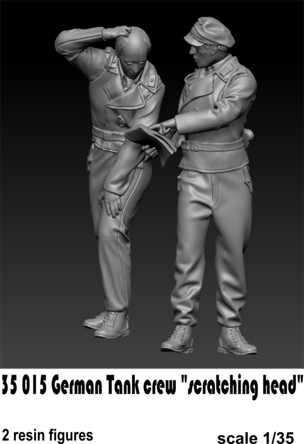 Glowel Miniatures 35015 German tank crew „scratching head” 1/35