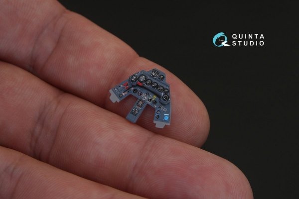 Quinta Studio QD48156 FW 190A-5 3D-Printed &amp; coloured Interior on decal paper (for Hasegawa kit) 1/48