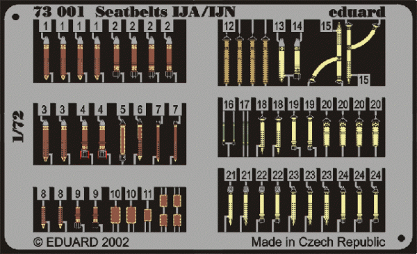 Eduard 73001 Seatbelts IJA/ IJN 1/72
