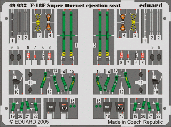 Eduard 49032 F/ A-18F ejection seat 1/48 Hasegawa