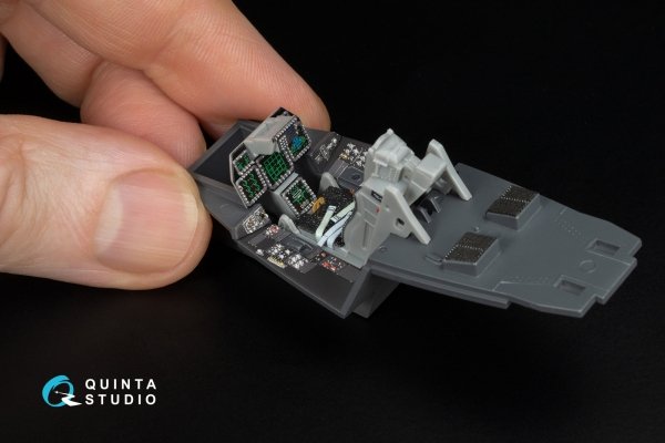 Quinta Studio QD48652 F-22 Raptor 3D-Printed &amp; coloured Interior on decal paper (Hasegawa) 1/48