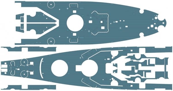 Pontos 37034FB USS BB-63 Missouri 1945 Advanced Detail Up Set for Hobbyboss Kit (Deck Blue 20B stained wooden deck) 1/350