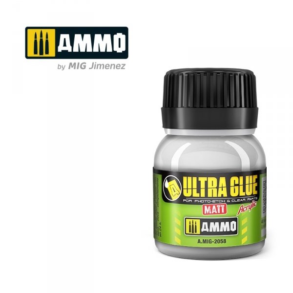 Ammo of Mig 2058 Ultra Glue Matt for Photo-Etch and Clear Parts