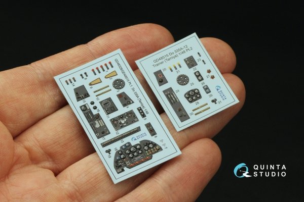 Quinta Studio QD48515 Do 335A-12 Trainer 3D-Printed &amp; coloured Interior on decal paper (Tamiya) 1/48