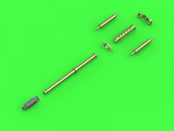 Master AM-48-125 AH-64 Apache - M230 Chain Gun barrel (30mm), Pitot Tubes and tail antenna (resin, PE and turned parts) 1:48
