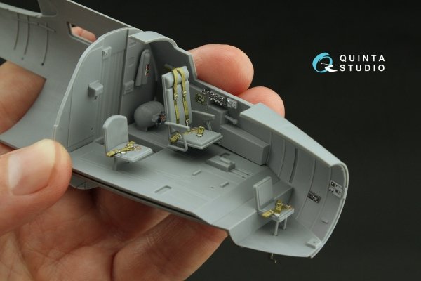 Quinta Studio QD48494 B-26B/C Marauder 3D-Printed coloured Interior on decal paper (ICM) 1/48