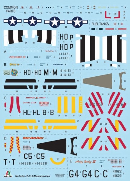 Italeri 1484 P-51D Mustang Aces 1/72