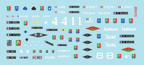 Star Decals 72-A1028 Indochine # 1. The Foreign Legion - 1er REC - Regiment Etranger Cavalerie 1/72