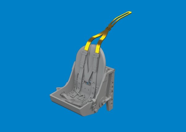 Eduard 672426 Spitfire Mk.I/II/V bakelite seat w/ integral belts PRINT IBG 1/72