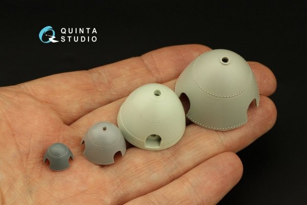 Quinta Studio QRV-044 Radial riveting rows (rivet size 0.15 mm, gap 0.6 mm, suits 1/48), Black color 1/48