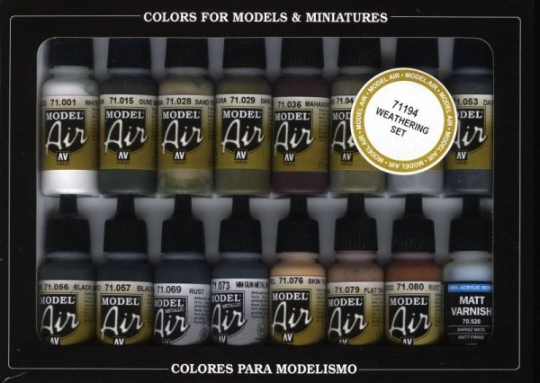 Vallejo 71194 Model Air - Weathering Set - 16 color 