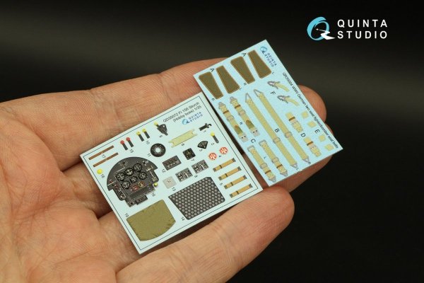 Quinta Studio QD35072 Fi 156C 3D-Printed &amp; coloured Interior on decal paper (Hobby Boss (ex-Tristar)) 1/35