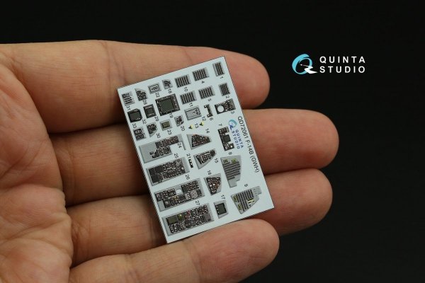 Quinta Studio QD72061 F-14B 3D-Printed &amp; coloured Interior on decal paper (GWH) 1/72