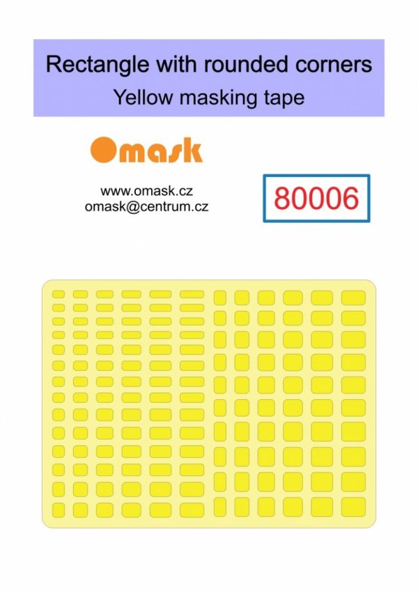 Omask X8002 Universal set 2 - yellow mask (80003, 80004, 80005, 80006, 80009)