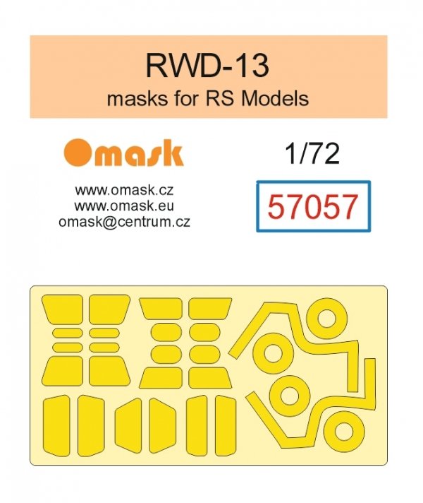 Omask 57057 RWD-13 mask (for RS Models) yellow masking tape 1/72