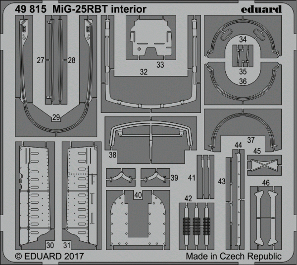 Eduard 49815 MiG-25RBT interior ICM 1/48