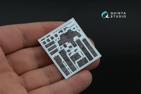 Quinta Studio QD48572 AH-64A 3D-Printed &amp; coloured Interior on decal paper (Academy/Modelist) 1/48
