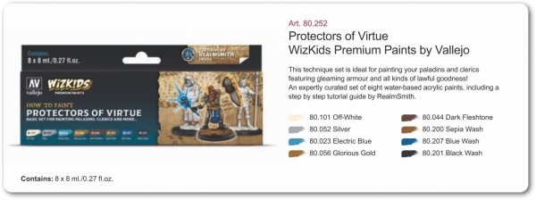 Vallejo 80252 Wizkids Protectors of Virtue Set 8x8ml