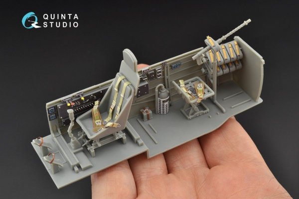 Quinta Studio QD32090 Ju 87B-2/R-2 3D-Printed &amp; coloured Interior on decal paper ( Trumpeter ) 1/32