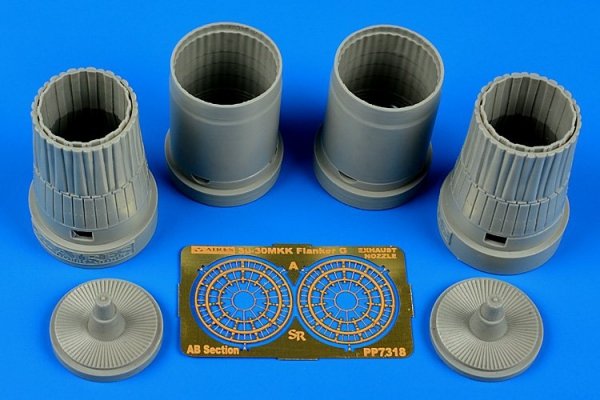 Aires 7318 Su-30MKK Flanker G exhaust nozzles 1/72 Trumpeter