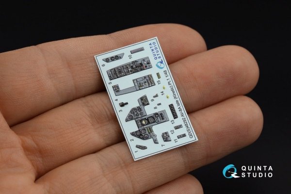 Quinta Studio QDS-48292 AV-8A Late 3D-Printed &amp; coloured Interior on decal paper (Kinetic) (Small version) 1/48