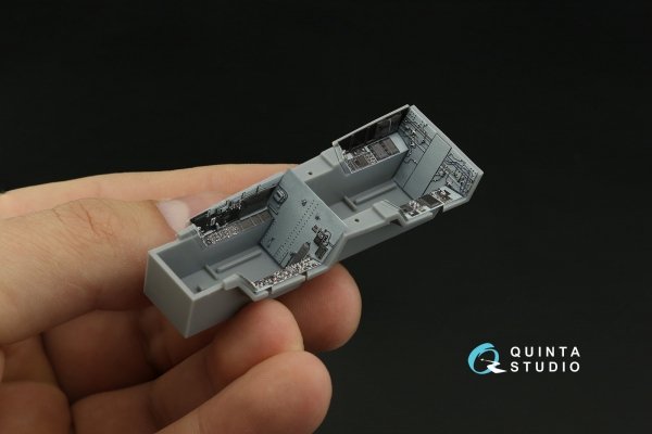 Quinta Studio QD48373 F/A-18F late / EA-18G 3D-Printed &amp; coloured Interior on decal paper (Hobby Boss) 1/48