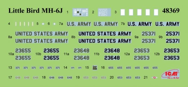 ICM 48369 MH-6J Little Bird, US Special Forces Helicopter (100% new moulds) 1/48