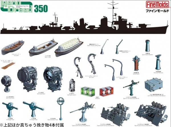 Fine Molds 31901 Extra Detail-Up Parts Set 1/350