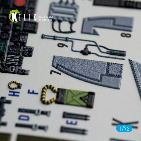 KELIK K72067 A-6E INTRUDER INTERIOR 3D DECALS FOR ITALERI KIT 1/72