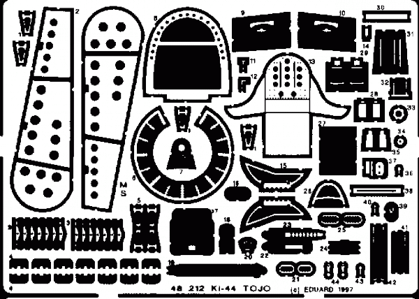 Eduard 48212 Ki-44 Tojo 1/48 (HASEGAWA)