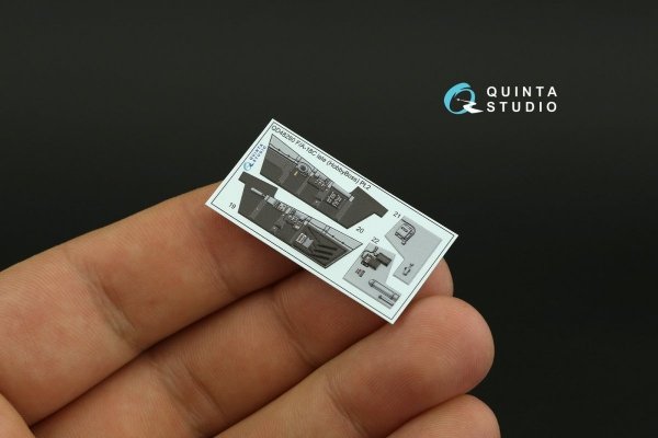 Quinta Studio QD48280 F/A-18C late 3D-Printed &amp; coloured Interior on decal paper (HobbyBoss) 1/48