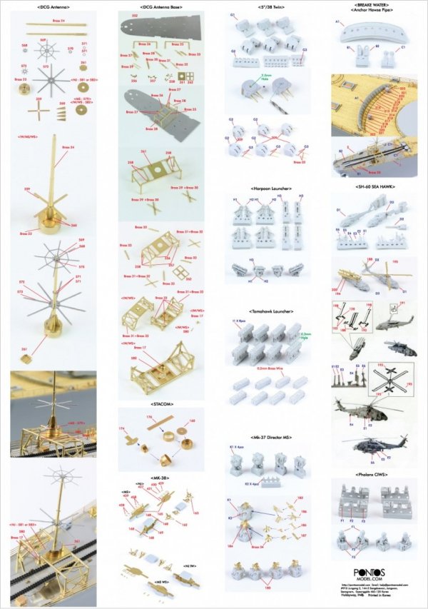 Pontos 35009F1 USS BB-63 Missouri 1991 Detail Up Set (1:350)