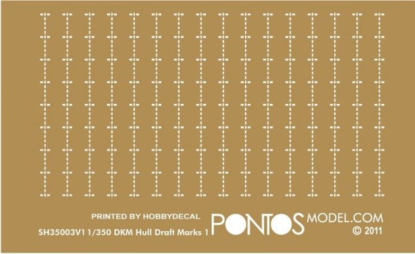Pontos 35007WD1 DKM Tirpitz Wooden Deck set (1:350)