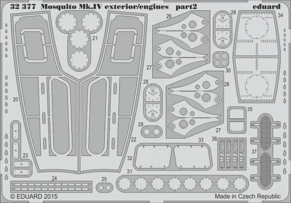 Eduard 32377 Mosquito Mk. IV exterior/ engines 1/32 HK MODELS